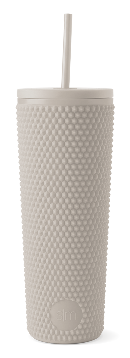 Textured Plastic Classic Tumbler with Straw Lid